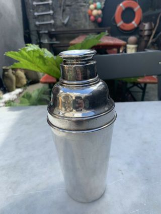 Antique Vintage Mappin & Webb Silver Plated Art Deco Cocktail Shaker 3
