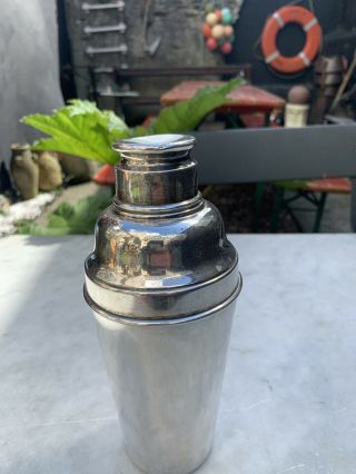 Antique Vintage Mappin & Webb Silver Plated Art Deco Cocktail Shaker 4