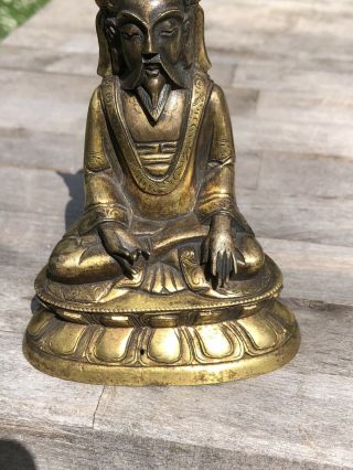 FINE CHINESE 19TH CENTURY QING DYNASTY GILT BRONZE BUDDHA FIGURE 10