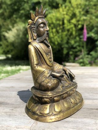 FINE CHINESE 19TH CENTURY QING DYNASTY GILT BRONZE BUDDHA FIGURE 3