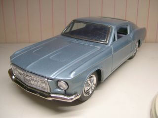 Big 10” Long Bandai Japan Tin Friction 1967 Mustang Fastback Exc,