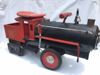 Vintage Keystone R.  R.  Ride On Train - 6400 - Pressed Steel Toy Train 26 inches 4
