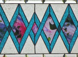 •SUN –Sentionel •Beveled Stained Glass Window Panel • 40 ¼” x 14 3/8” 6