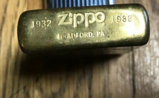 Vintage Zippo USS Fearless MSO - 442 Solid Brass Zippo 1932 - 1988 4