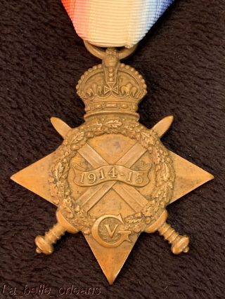 WWI BRITISH MEDAL 1914 - 15 STAR LEICESTERSHIRE YEOMANRY (PRINCE ALBERT ' S OWN) 2