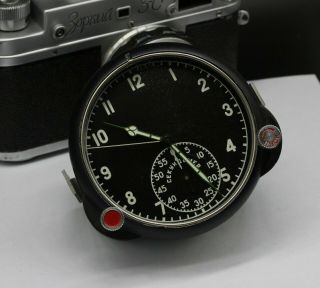 Soviet AirForce Cockpit Clock 123 CP / 60 ChP Russian MIG/Su jets AChS USSR 3