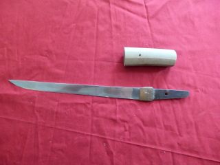 Rare Antique Authentic Japanese TANTO (sword) w/White Sheath EDO 7