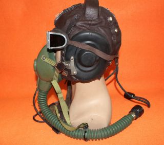 Mig - 15 Flight Helmet Fighter Pilot Flight Leather Helmet,  Oxygen Mask,  Goggles