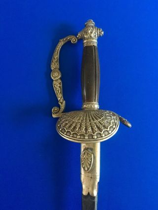 Spanish ? French ? German ? Court Sword Dagger Knife With Scabbard