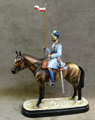 Michael Sutty Soldier Figure On Horse " 27th Light Cavalry " Model 20,  Col.  India