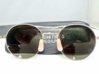 Vintage Raf Anti Glare Sunglasses 22g/1398 Type G Medium Aircrew & Hard Case Vgc
