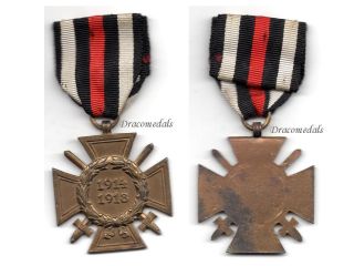 Germany Hindenburg War Cross Honor German Ww1 Medal Decoration 1914 1918 Kaiser