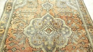 ANTIQUE C.  1900 VINTAGE TURKISH OUSHAK TRIBAL HAND - KNOTTED WOOL RUG3 ' X5 ' 5