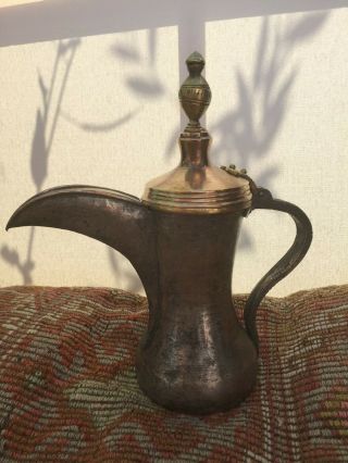 27 Cm Antique Dallah Rare Islamic Coffee Pot Bedouin 733 Grams