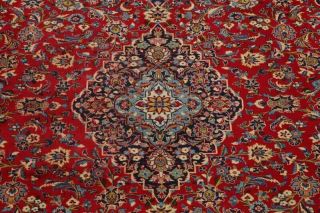 Vintage Traditional Floral RED Persian Oriental Hand - Knotted Wool Area Rug 10x13 3