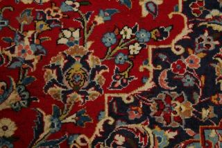 Vintage Traditional Floral RED Persian Oriental Hand - Knotted Wool Area Rug 10x13 5