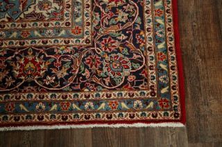 Vintage Traditional Floral RED Persian Oriental Hand - Knotted Wool Area Rug 10x13 6