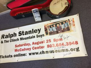 Ralph Stanley autographed poster/banjo the clinch mountain boys Autograph 2