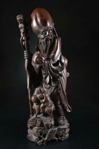S219: Xf Chinese Wooden Person Sculpture Big Ornaments Object Art Work
