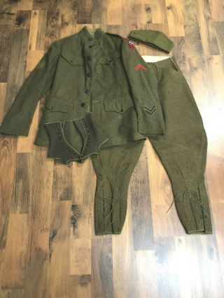 Pre Wwi Us Military Wool Uniform,  Jacket,  Pants,  Spats & Hat,