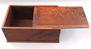 Antique Early - 19thC Pennsylvania Primitive Dovetailed Figured Walnut Candle Box 7