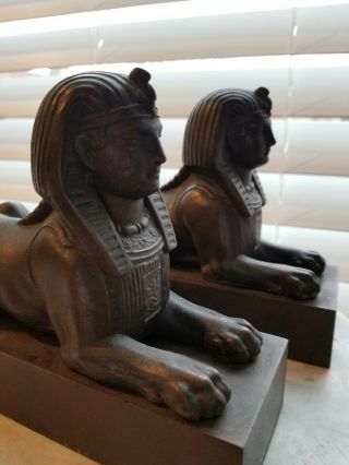 Egyptian Revival Solid Bronze Sphinx 10
