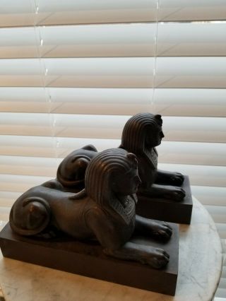 Egyptian Revival Solid Bronze Sphinx 11