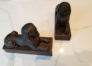 Egyptian Revival Solid Bronze Sphinx 12