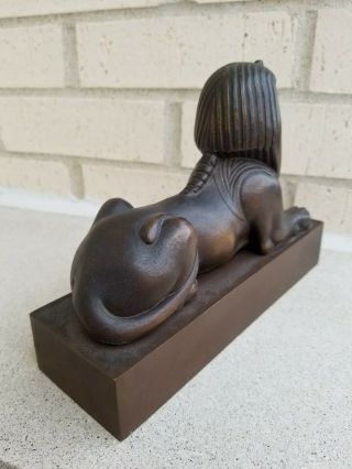 Egyptian Revival Solid Bronze Sphinx 6