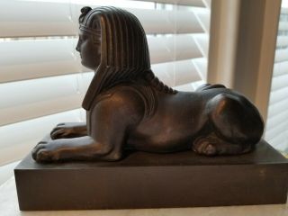 Egyptian Revival Solid Bronze Sphinx 8