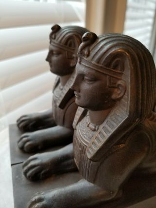 Egyptian Revival Solid Bronze Sphinx 9