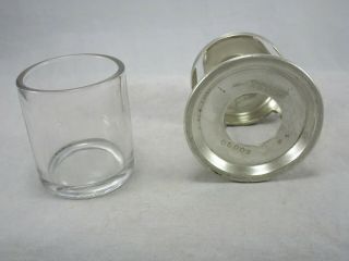 United States Coast Guard USCG Silver Soldered Condiment Mustard Jar w/ Glass 10