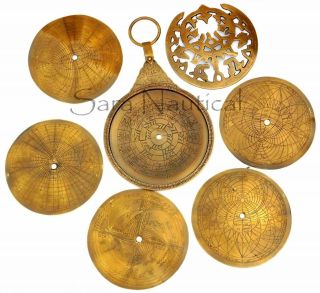 18  Arabic Calendar Astrolabe Arabic Globe Navigation Astrological Calendar Big
