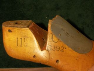 VINTAGE PAIR 1954 Wood Size 11 - 1/2 C WOODRIGHT G392 Shoe Factory Lasts D - 36 4