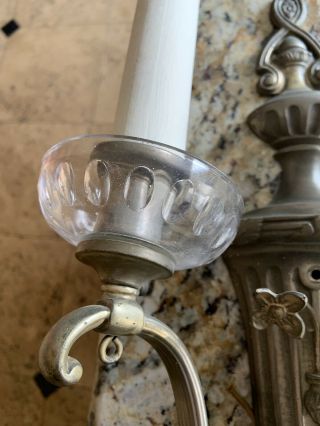 Victorian San Francisco Turn Of The Century Light Sconces With Crystal 4