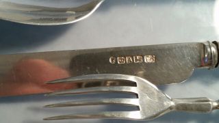 Re 1842 Victorian London Christening set silver cutlery spoon & fork Plus 4