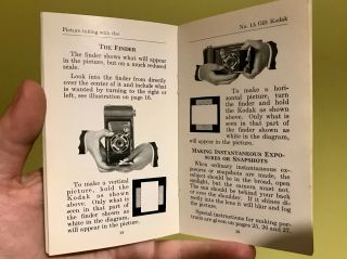 Outstanding 1A Gift Kodak Camera with cedar box & RARE instruction booklet 12