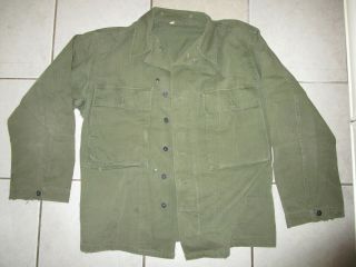 Wwii Us Army Herringbone Twill Hbt Shirt,  13 Star Buttons Size 38r