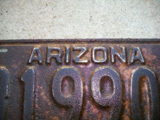 1939 Arizona RARE Marcos DE Niza Metal License Plate,  Arizona History. 5