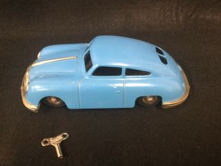 RARE Vintage Tin Windup Toy 356 Porsche Gescha Sixmobile.  1950s LOOK 4