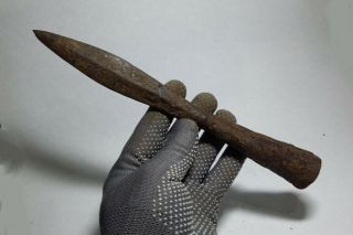 Ancient Authentic Viking Period Iron Combat Spear Javelin 9 - 10 Cen.  Ad 88