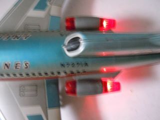 1960 ' s Japan MARX Tin Battery Op 707 Astro Jet Airplane.  A, .  NRES 2