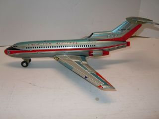 1960 ' s Japan MARX Tin Battery Op 707 Astro Jet Airplane.  A, .  NRES 3