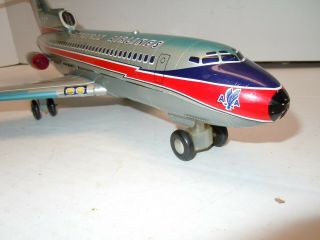 1960 ' s Japan MARX Tin Battery Op 707 Astro Jet Airplane.  A, .  NRES 5