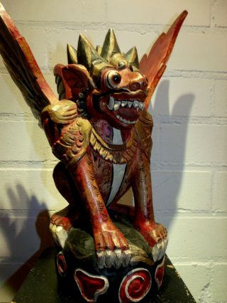 Singa Guardian Temple Figure Bali Traditional Balinese Carving/wayang topeng 11