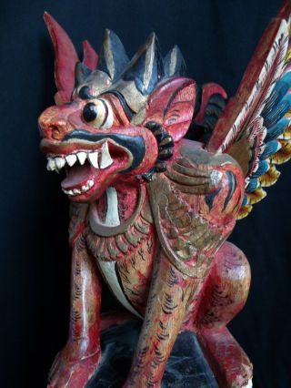 Singa Guardian Temple Figure Bali Traditional Balinese Carving/wayang topeng 2