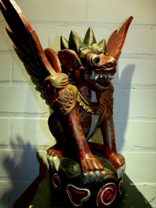 Singa Guardian Temple Figure Bali Traditional Balinese Carving/wayang topeng 5