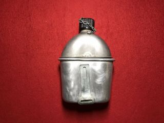 WORLD WAR WW II U.  S.  ARMY CANTEEN,  CUP AND COVER SET DATED 1945 10