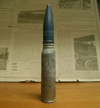 Vintage U S Military 20 Mm X 139 Inert Dummy Cannon Round