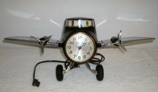 Vintage Art Deco Mastercrafter Sessions Airplane Clock Restored